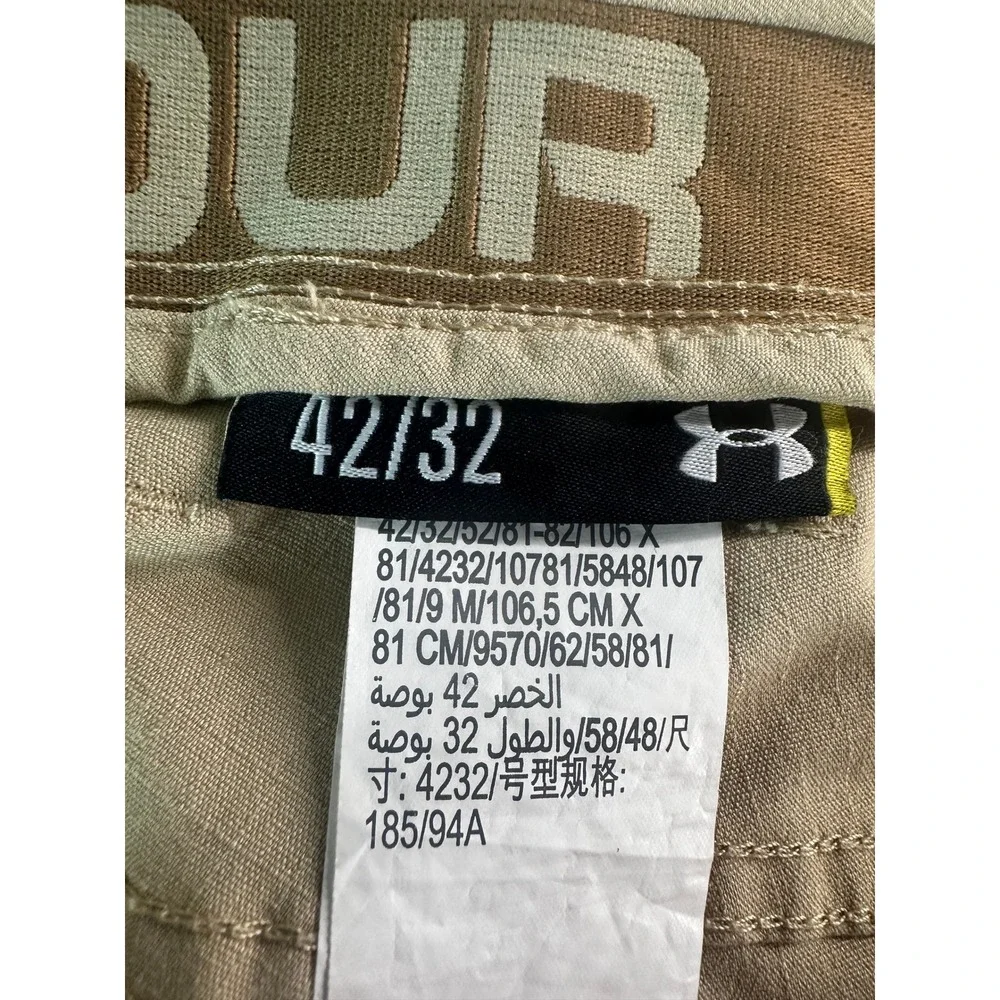 Under Armour Storm 1 Covert Tactical Pants Mens 42x32 Tan Ripstop‎ Cargo